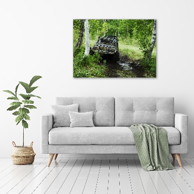 Tablou canvas Jeep în pădure