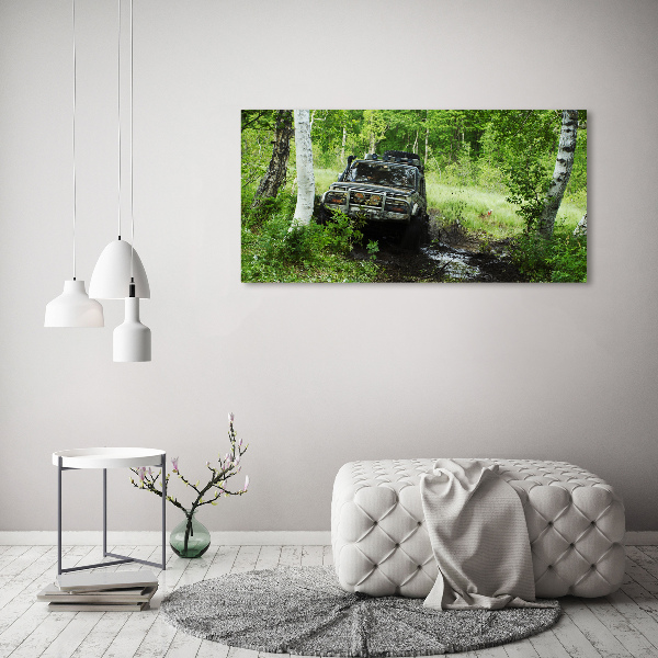 Tablou canvas Jeep în pădure