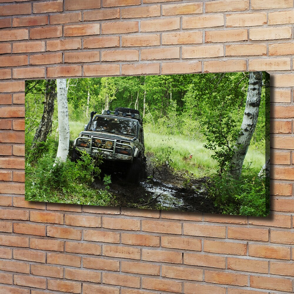 Tablou canvas Jeep în pădure