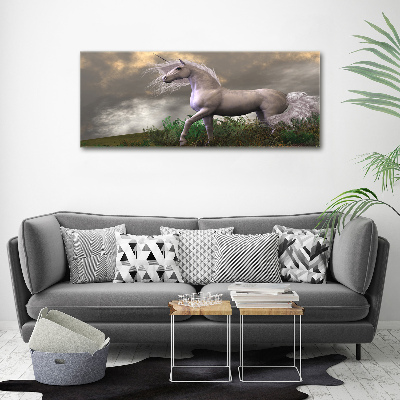 Pictură pe pânză unicorn gri