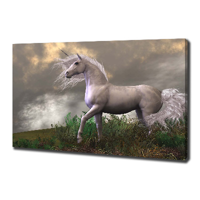 Pictură pe pânză unicorn gri