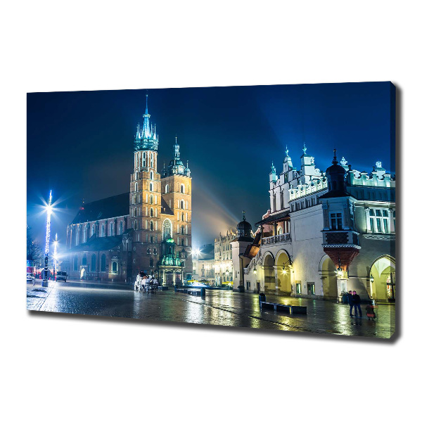 Imprimare tablou canvas Cracovia noaptea