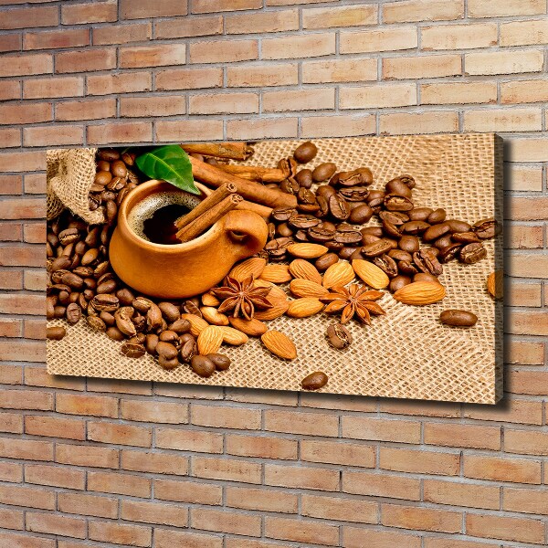 Pictură pe pânză Boabe de cafea și ceașcă