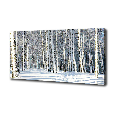 Tablou canvas pădure în timpul iernii