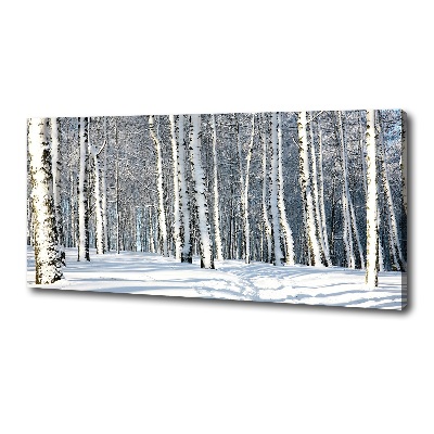 Tablou canvas pădure în timpul iernii