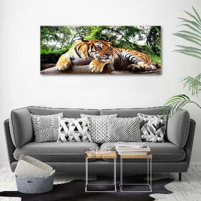 Tablou canvas Tiger pe stâncă