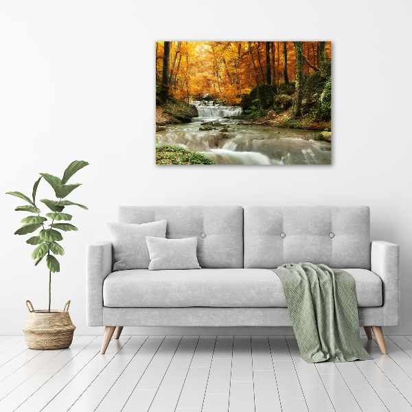 Pictură pe pânză Cascada din pădure