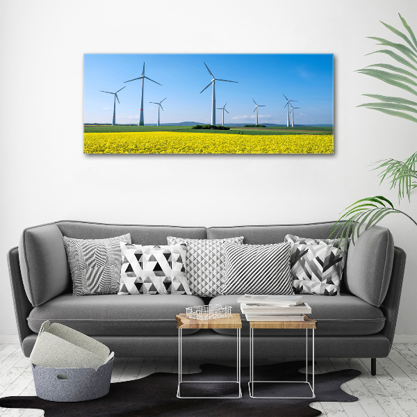 Imprimare tablou canvas Windmills pe teren