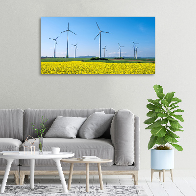 Imprimare tablou canvas Windmills pe teren