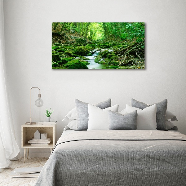 Imprimare tablou canvas Stream în pădure