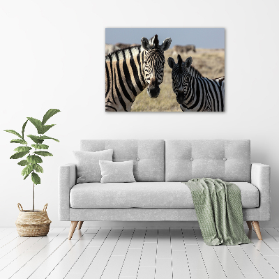 Tablou canvas două zebre