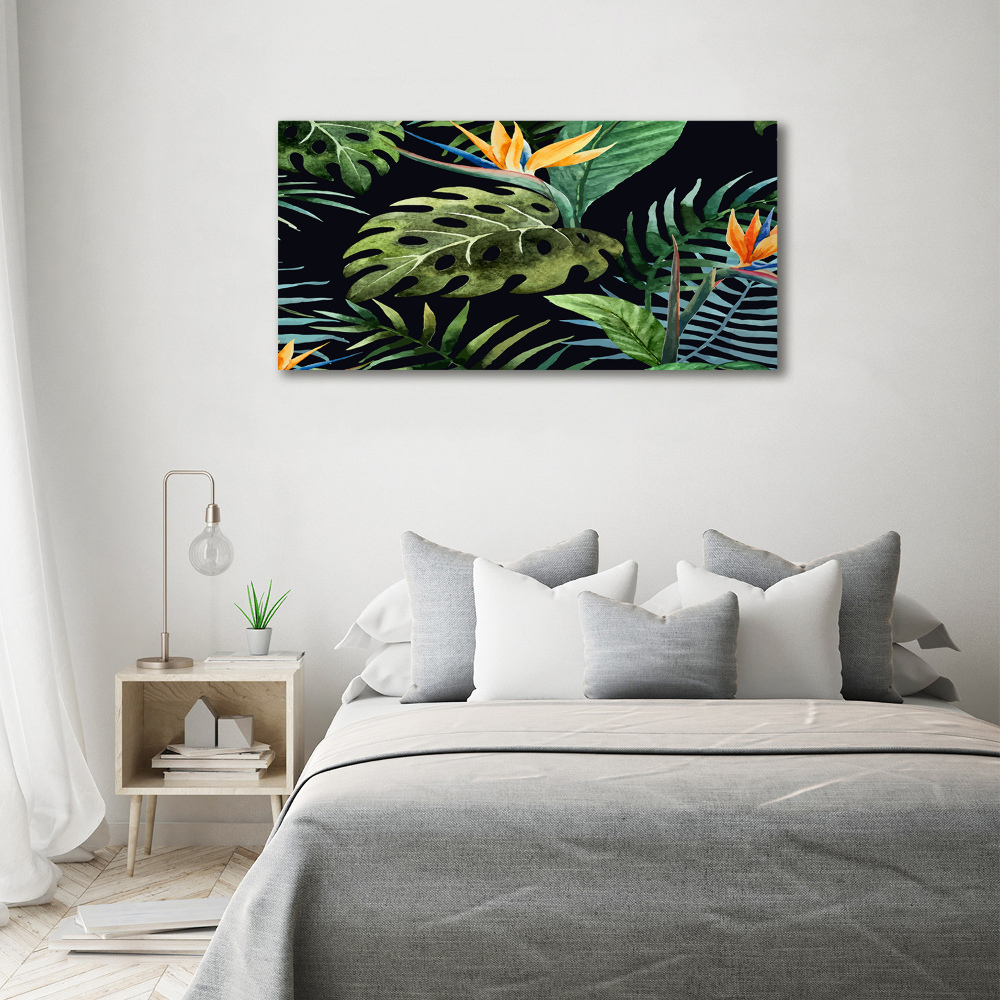 Tablou pe pânză canvas flori tropicale