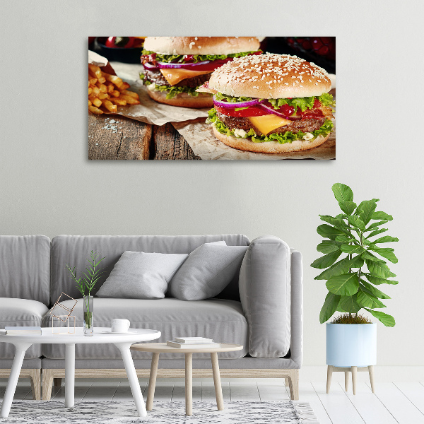 Print pe canvas hamburgeri