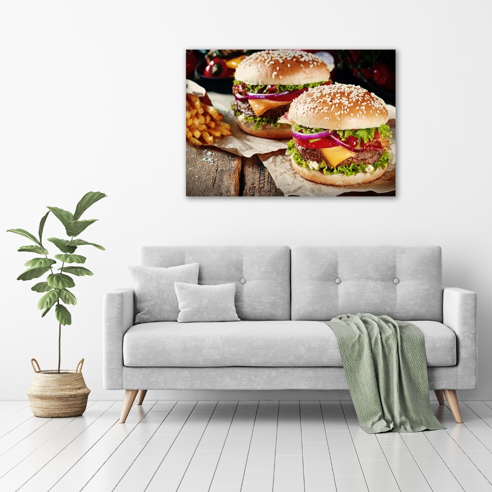 Print pe canvas hamburgeri