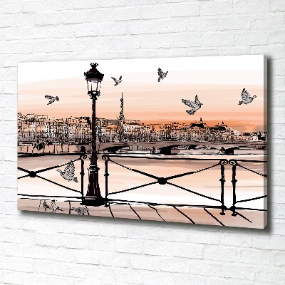 Tablou pe pânză canvas Dusk din Paris