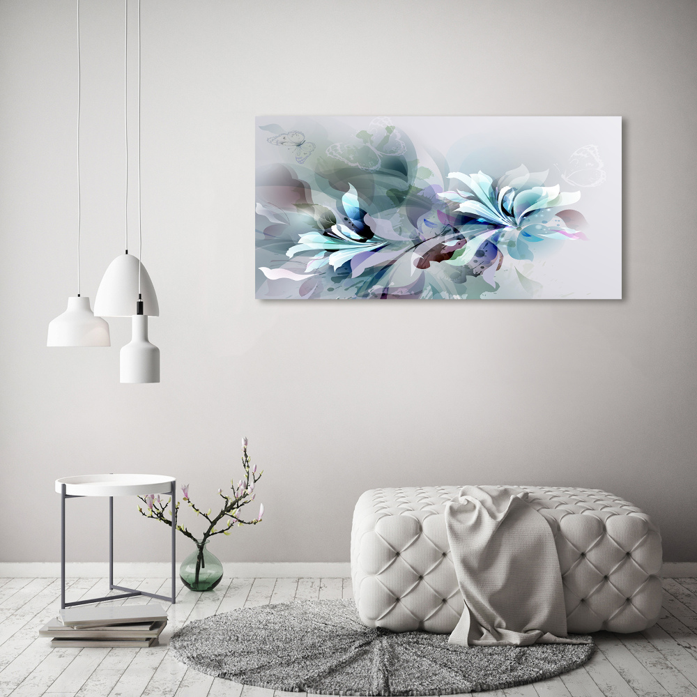 Imprimare tablou canvas flori abstracte