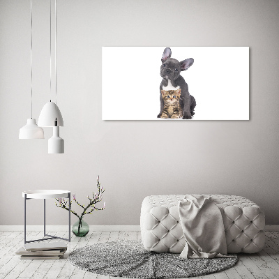 Tablou canvas Câine și pisică