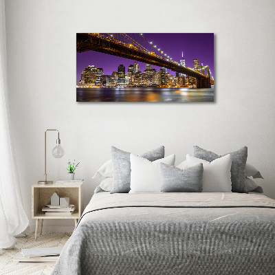 Tablou canvas Manhattan pe timp de noapte