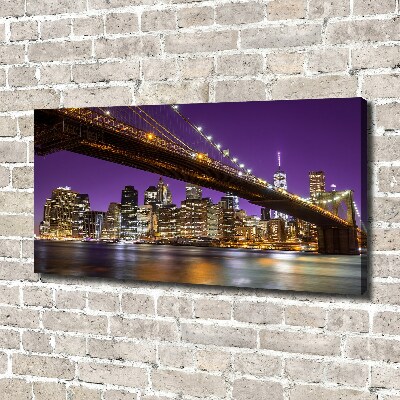 Tablou canvas Manhattan pe timp de noapte