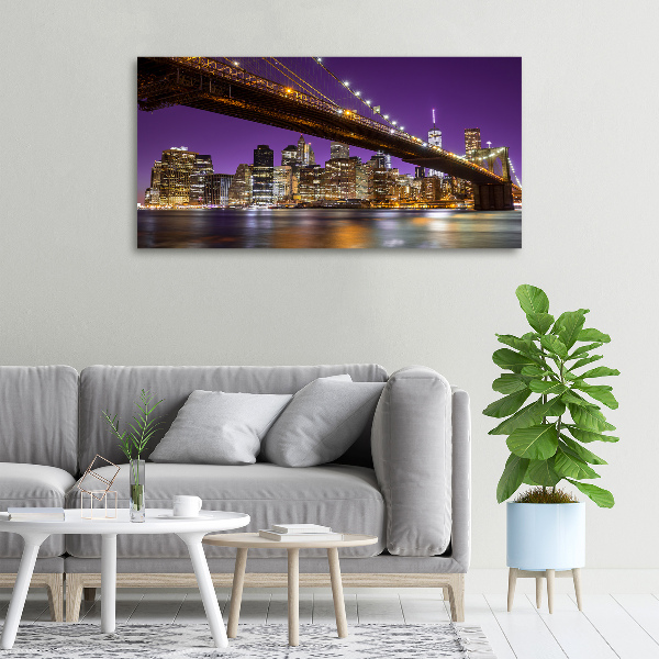 Tablou canvas Manhattan pe timp de noapte