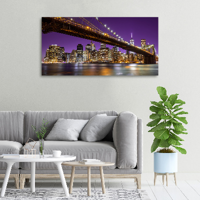 Tablou canvas Manhattan pe timp de noapte