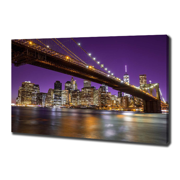 Tablou canvas Manhattan pe timp de noapte