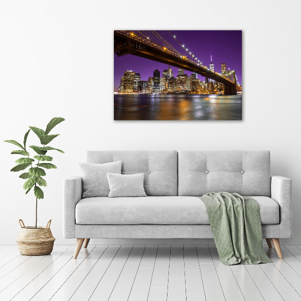 Tablou canvas Manhattan pe timp de noapte