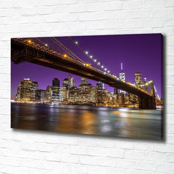 Tablou canvas Manhattan pe timp de noapte