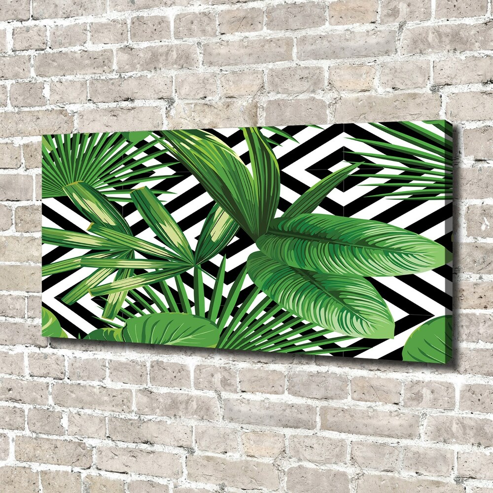 Print pe canvas frunze tropicale