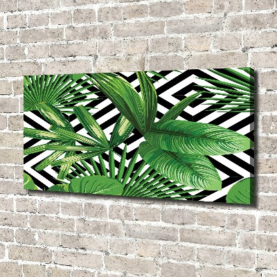 Print pe canvas frunze tropicale