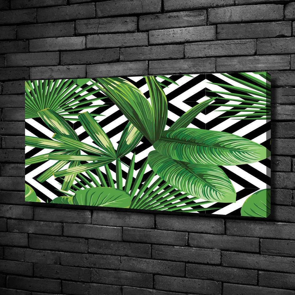 Print pe canvas frunze tropicale