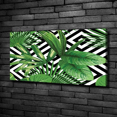 Print pe canvas frunze tropicale