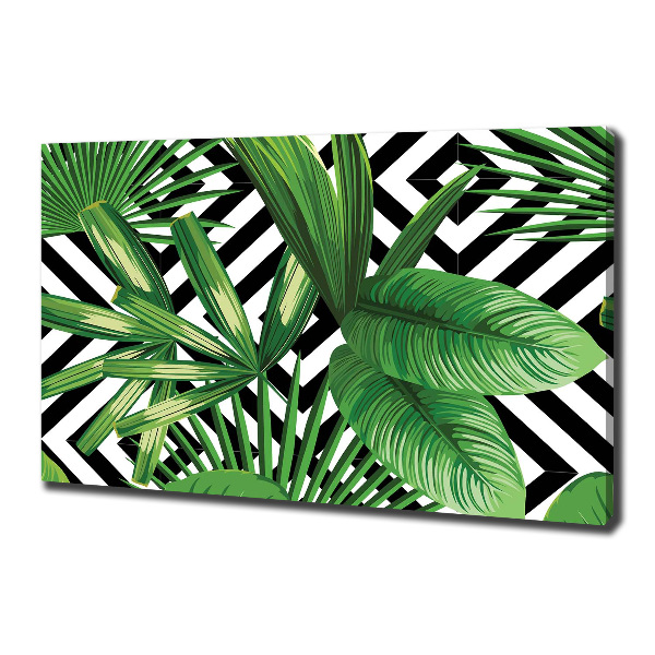 Print pe canvas frunze tropicale