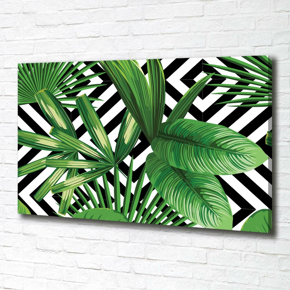 Print pe canvas frunze tropicale