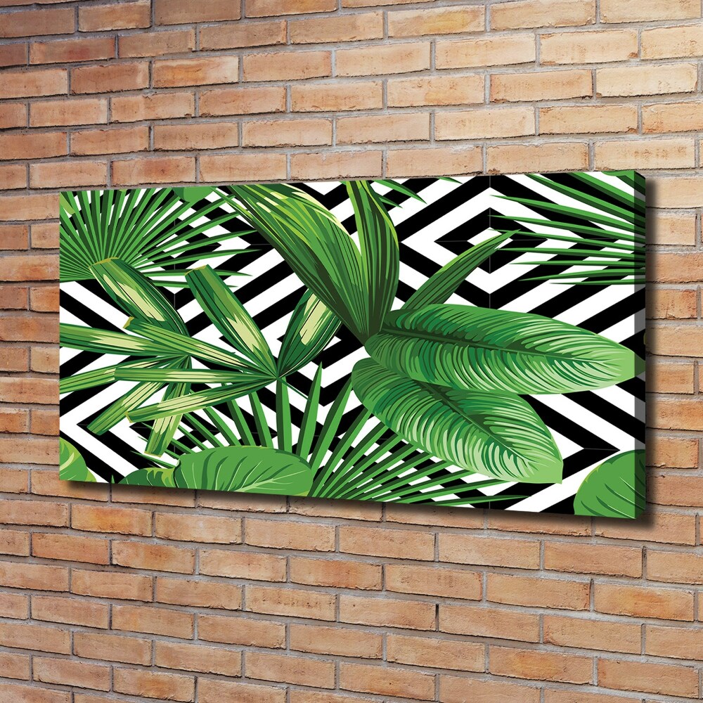 Print pe canvas frunze tropicale