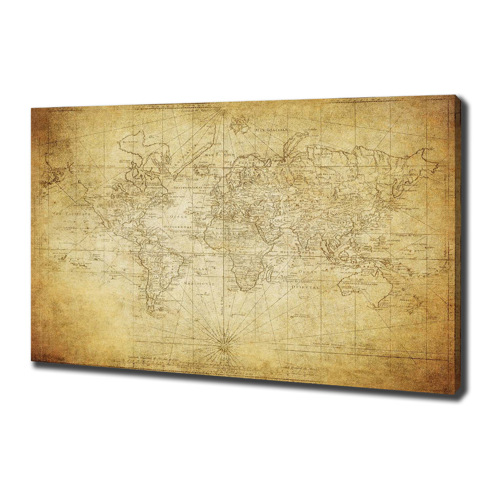 Tablou pe pânză canvas harta lumii vechi