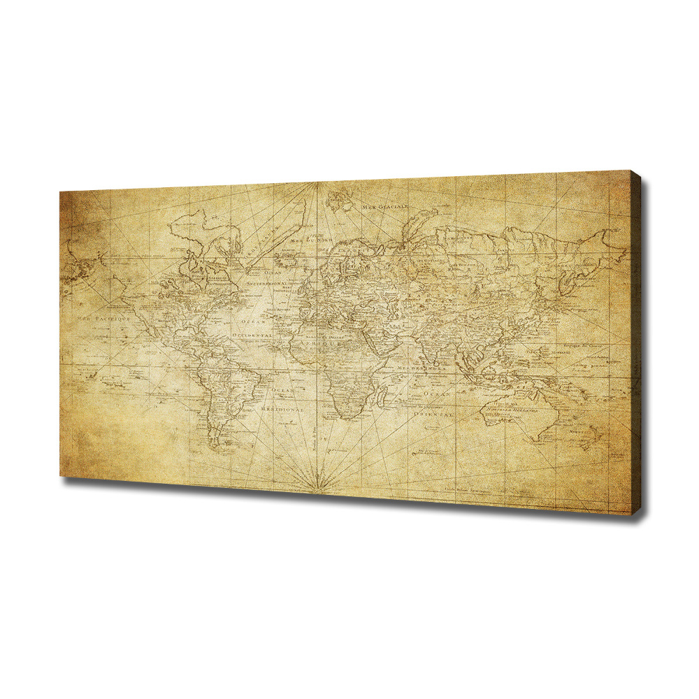Tablou pe pânză canvas harta lumii vechi