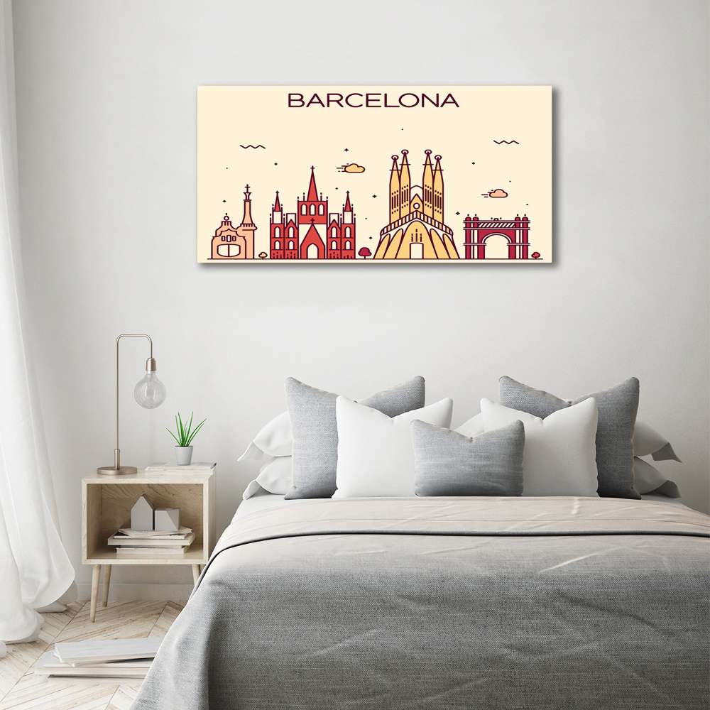 Print pe canvas inscripția Barcelona