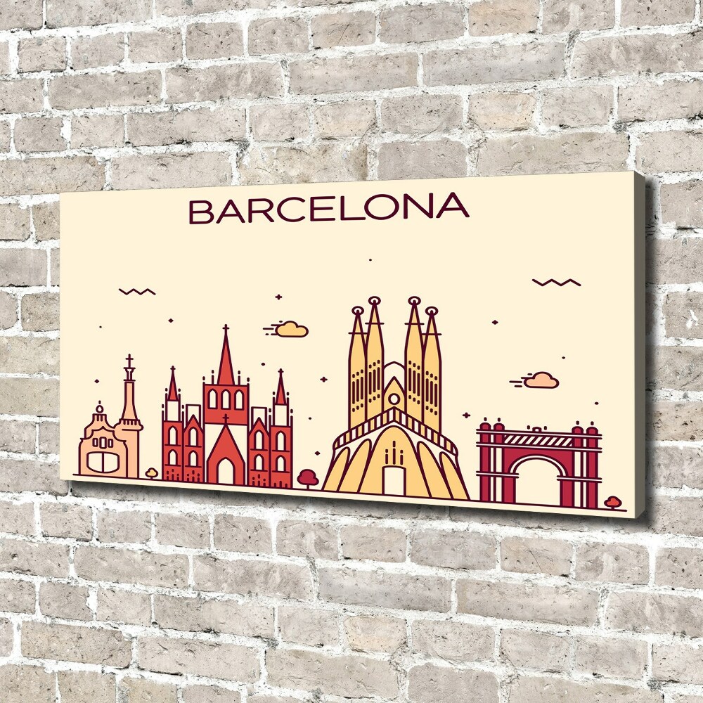 Print pe canvas inscripția Barcelona