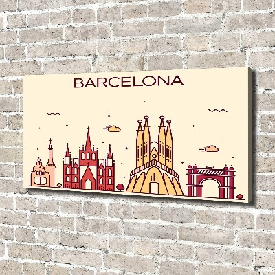 Print pe canvas inscripția Barcelona