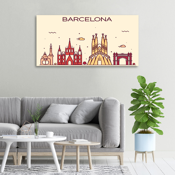 Print pe canvas inscripția Barcelona