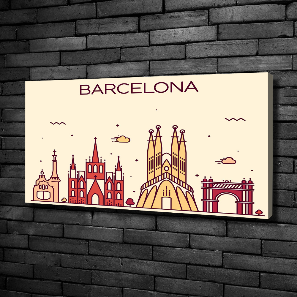 Print pe canvas inscripția Barcelona