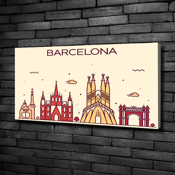 Print pe canvas inscripția Barcelona