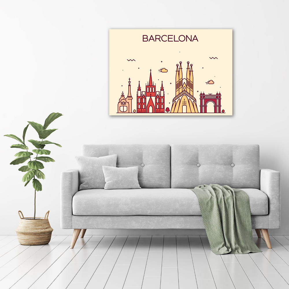 Print pe canvas inscripția Barcelona