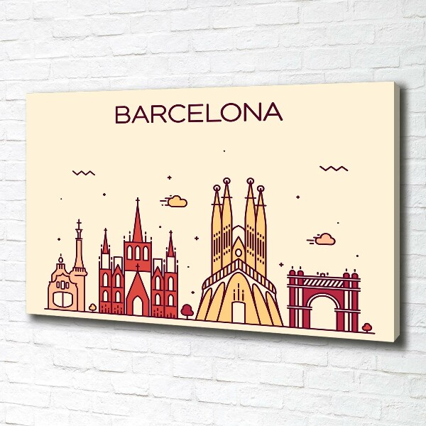 Print pe canvas inscripția Barcelona