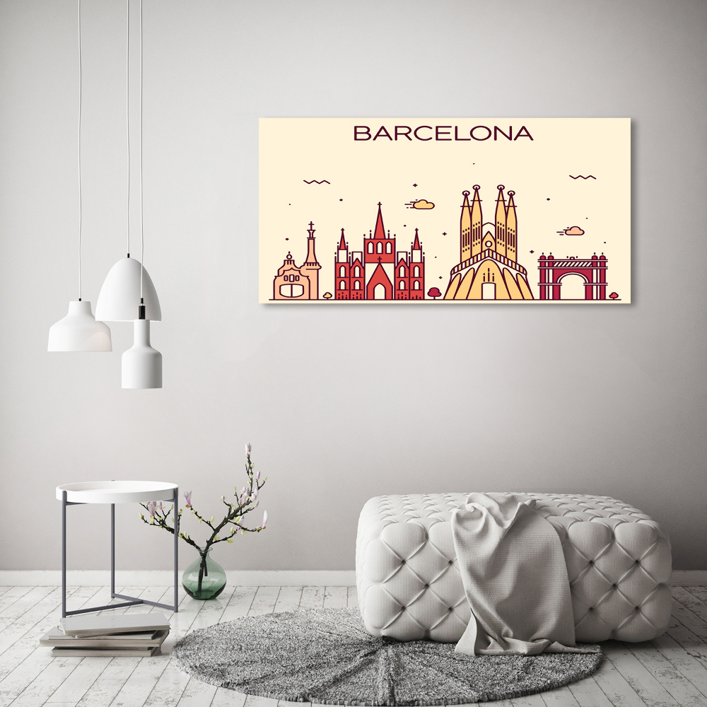 Print pe canvas inscripția Barcelona