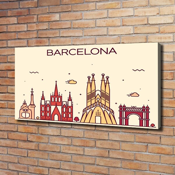 Print pe canvas inscripția Barcelona