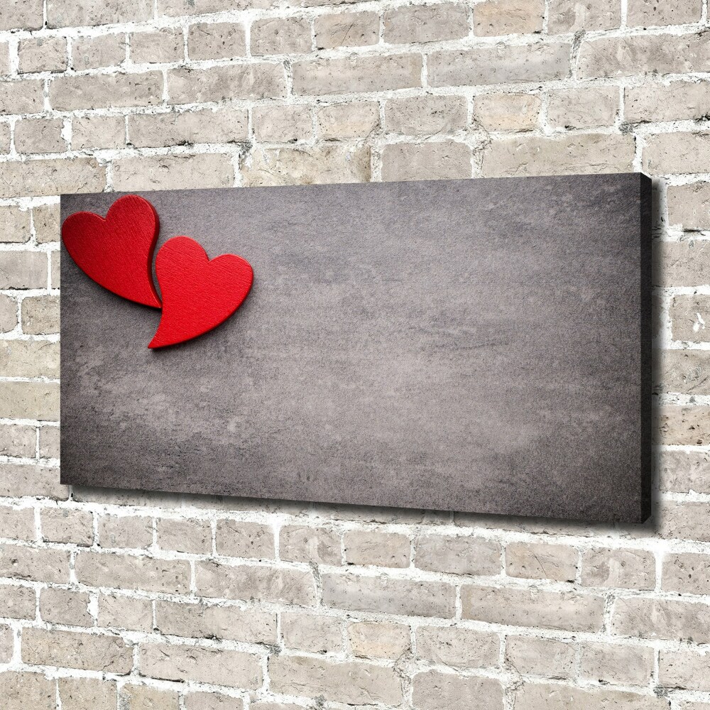 Tablou pe pânză canvas inimi roșii