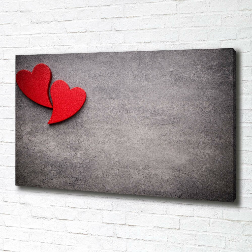 Tablou pe pânză canvas inimi roșii