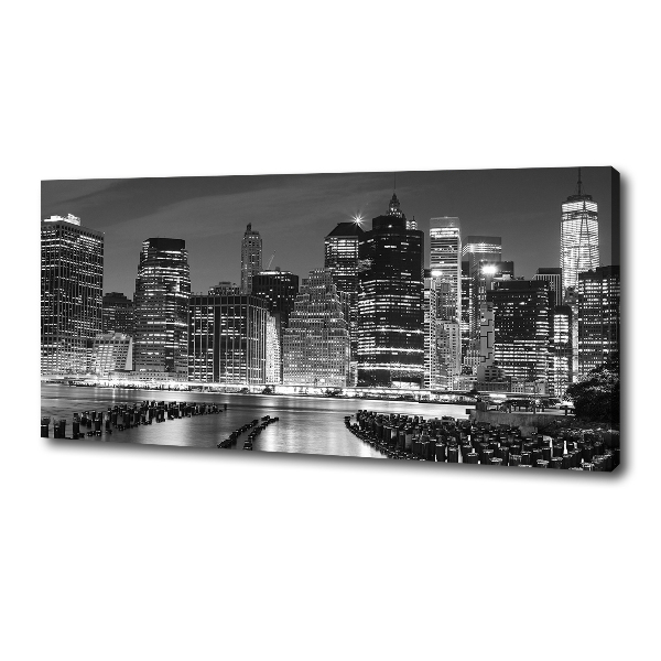 Imprimare tablou canvas Manhattan pe timp de noapte